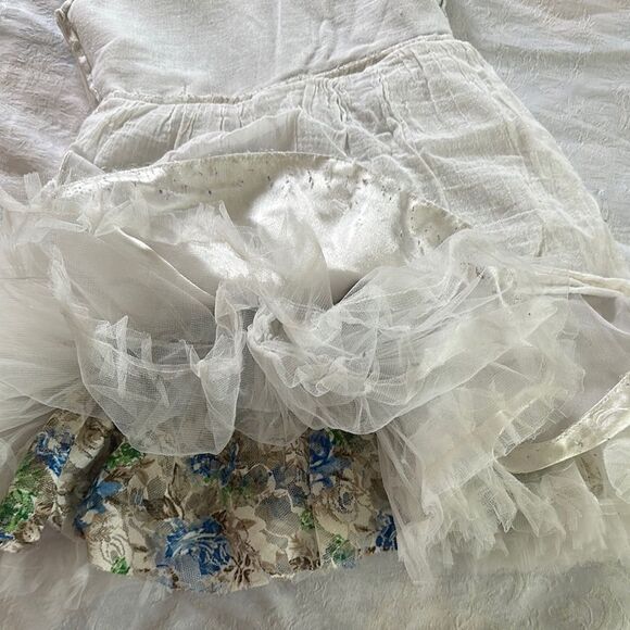 Sundress Blue and Green Sleeveless Scoop Neck for Dress Up Party - Picture 7 of 9